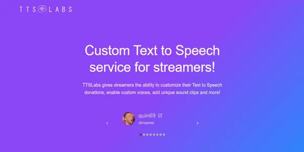 Screenshot of TTSLabs