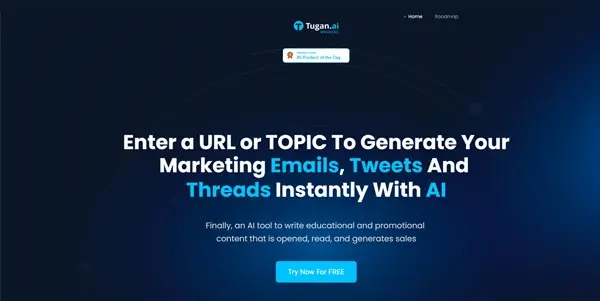 Screenshot of Tugan.ai