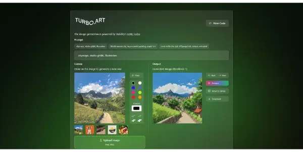 Screenshot of Turbo.art