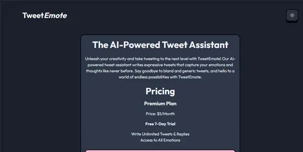 Screenshot of TweetEmote