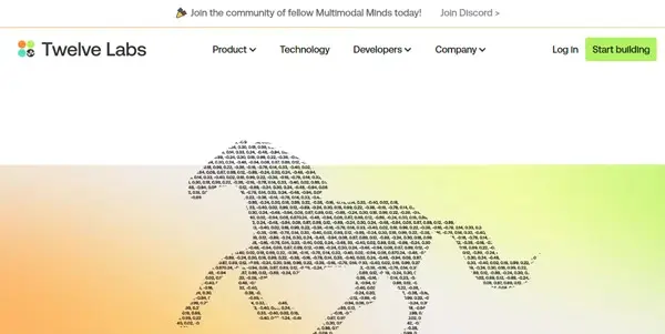 Screenshot of Twelve Labs