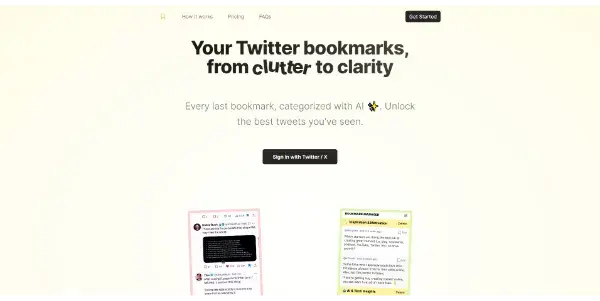 Screenshot of Twitter Bookmarks