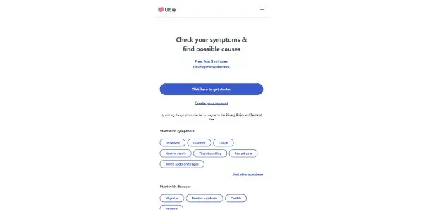 Screenshot of Ubie