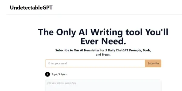 Screenshot of UndetectableGPT