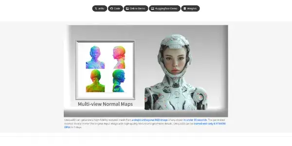 Screenshot of Unique3D