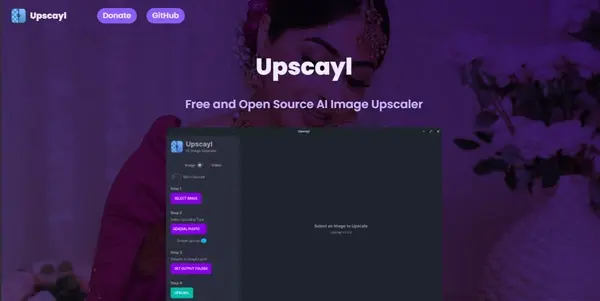 Screenshot of Upscayl