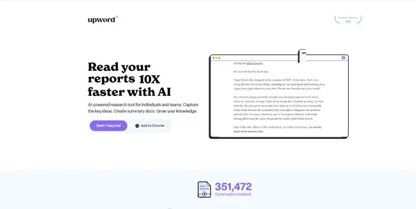 Screenshot of Upword