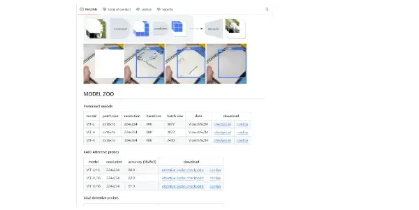 Screenshot of V-JEPA by Meta