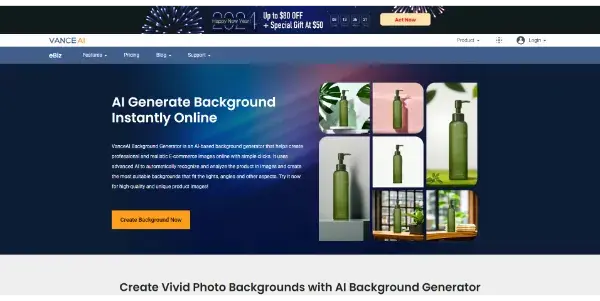 Screenshot of VanceAI Background Generator