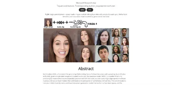 Screenshot of VASA-1 by Microsoft