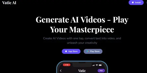 Screenshot of Vatic AI