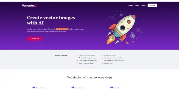 Screenshot of VectorArt.ai