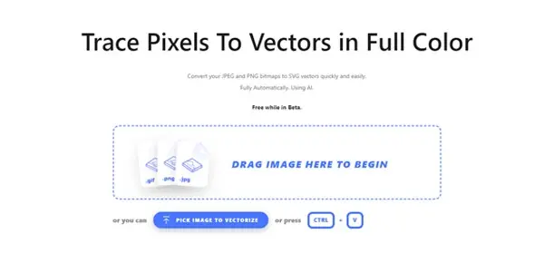 Screenshot of Vectorizer AI