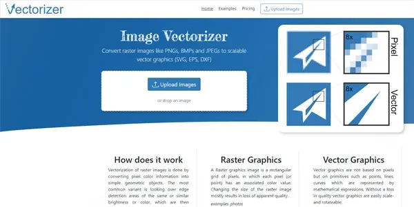 Screenshot of Vectorizer IO