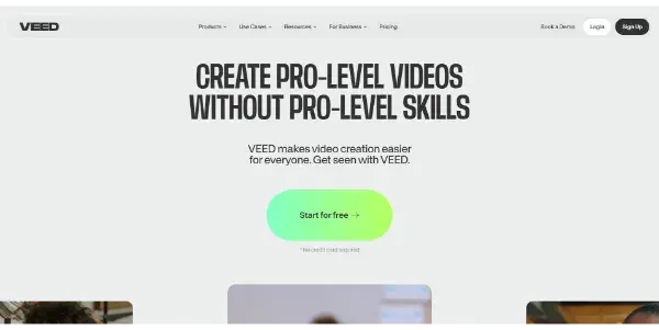 Screenshot of VEED
