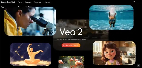 Screenshot of Veo 2 Google