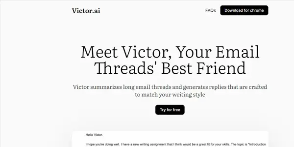 Screenshot of Victor AI