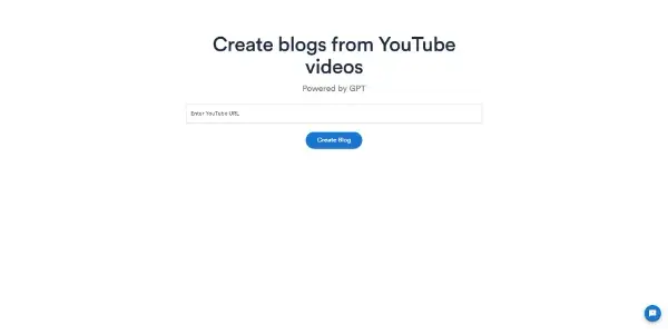 Screenshot of Video To Blog
