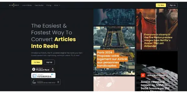 Screenshot of Vidiofy