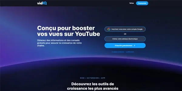 Screenshot of VidIq