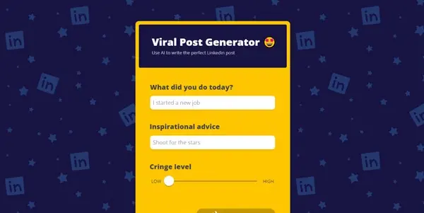 Screenshot of Viral Post Generator