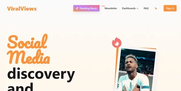 Screenshot of ViralViews