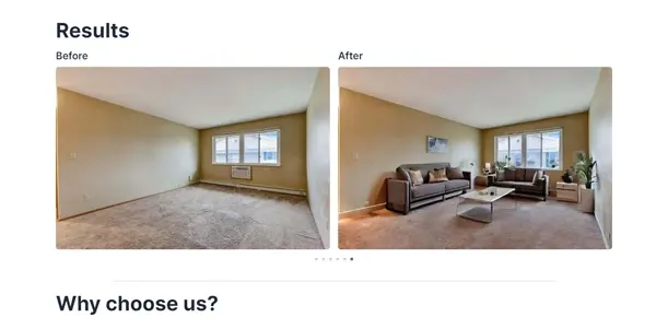Screenshot of Virtual Staging AI