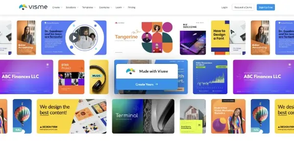 Screenshot of Visme