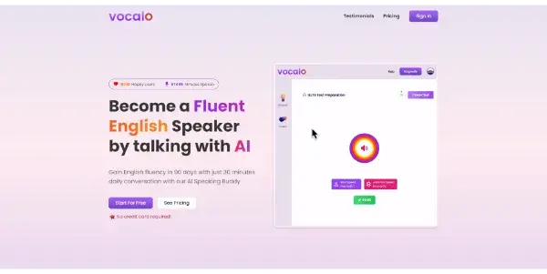 Screenshot of Vocalo