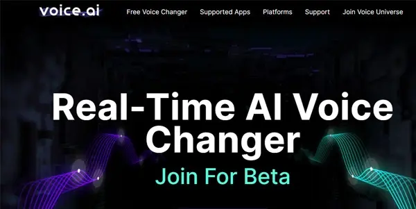 Screenshot of Voice AI