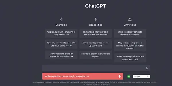 Screenshot of Voice Control for ChatGPT