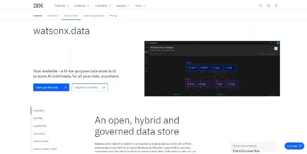 Screenshot of Watsonx.data