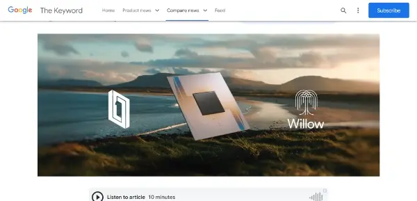 Screenshot of Willow by Google