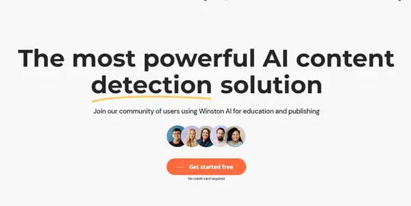 Screenshot of Winston AI