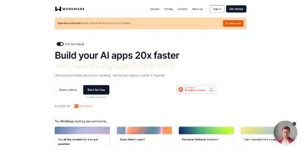 Screenshot of Wordfare AI
