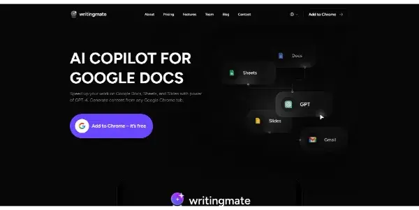 Screenshot of Writingmate AI