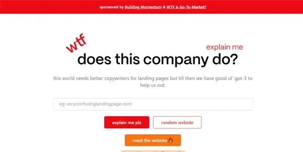 Screenshot of WTF Does This Company Do