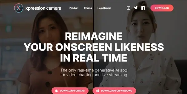 Screenshot of Xpression Camera