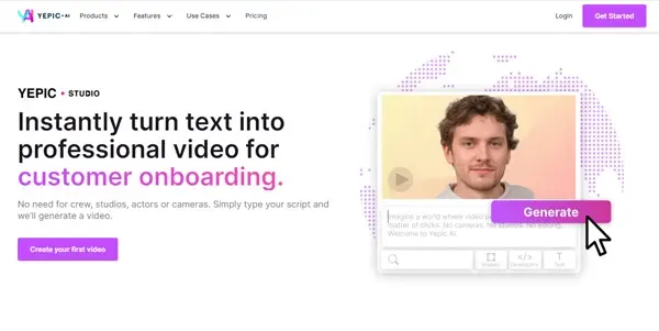 Screenshot of Yepic Studio