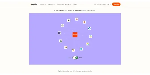 Screenshot of Zapier