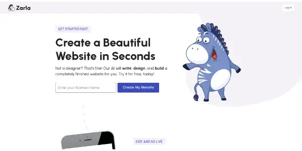 Screenshot of Zarla AI