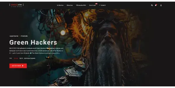 Screenshot of zero1cine