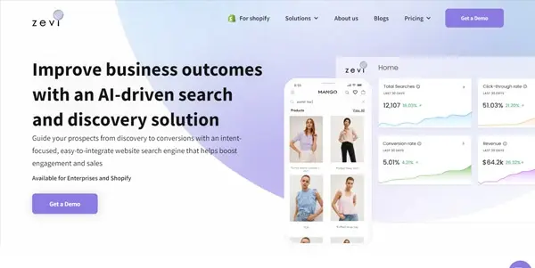 Screenshot of Zevi.ai