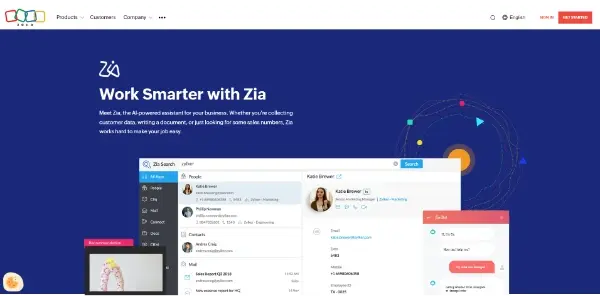 Screenshot of Zia by Zoho